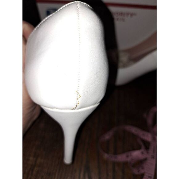 9.5 Dream Pairs White Christian Pointed Toe Stiletto High Heel Pump Dress Shoes - Picture 9 of 9